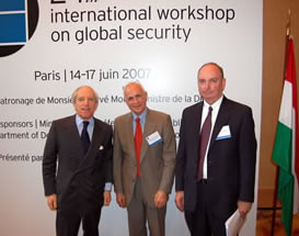 OSCE Sec Gen Marc Perrin de Brichambaut with Georgia's For Min Bezhuashvili